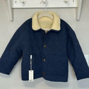 Rylee and Cru Indigo Quilted Jacket (4-5T)